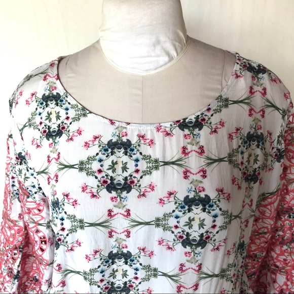 Anthropologie Embroidered Balloon Sleeve Cropped Top - Picture 10 of 14